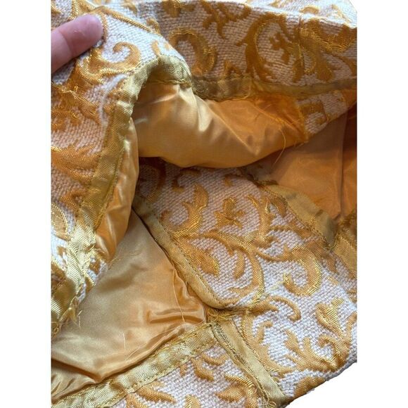 Vintage Don Sophisticates Women's Brocade Gold & Cream Buttoned ToP sz s - Picture 8 of 9